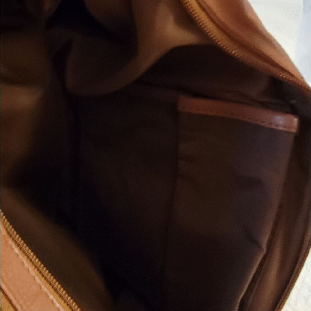Paul & Taylor Brown Genuine Leather Sling Bag NWOT - Picture 7 of 9